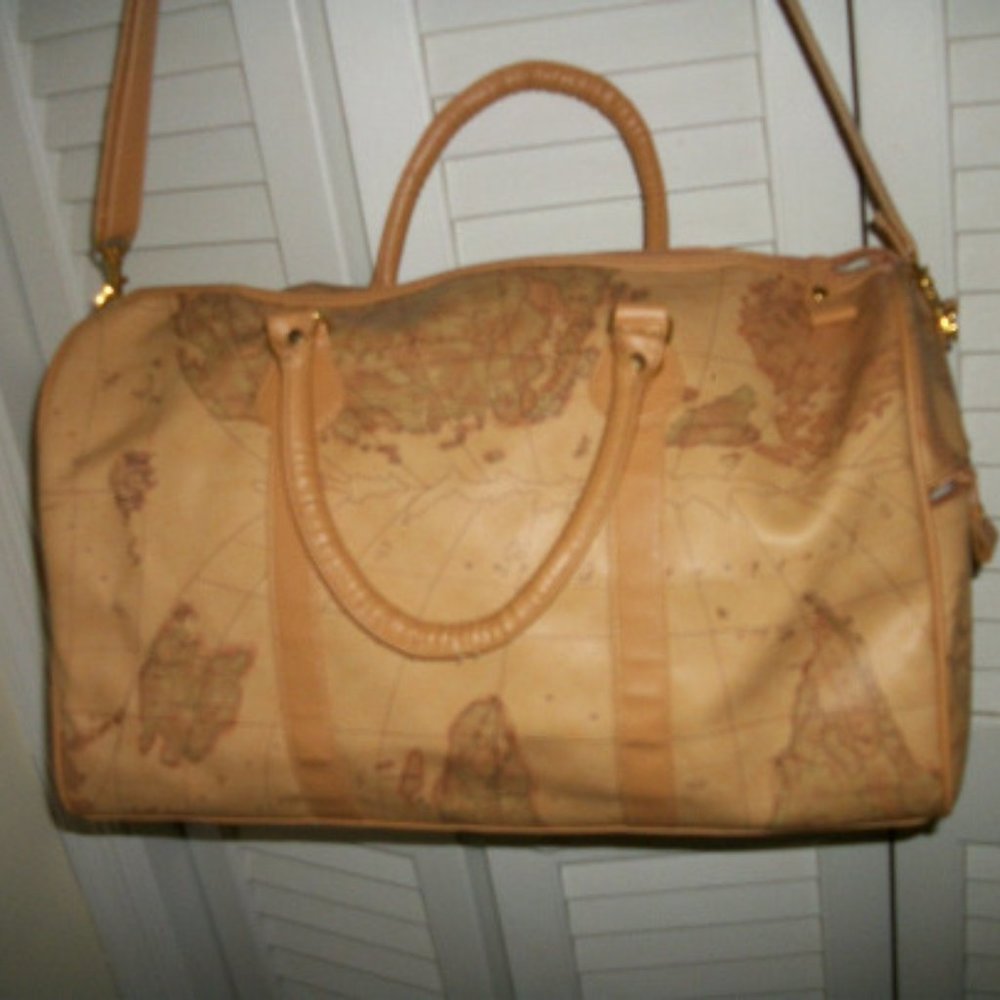 PREZZO  PVC  TRAVEl GYM BAG MAp Print